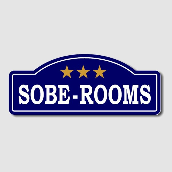 Ploča “Sobe” 50x20 cm, s brojem zvjezdica po izboru